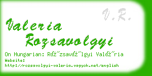 valeria rozsavolgyi business card